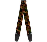 BUCKLE-DOWN correa para guitarra, Leaf Camo Browns/Greens/Black