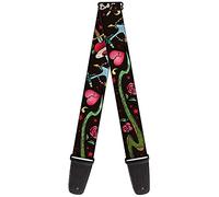 BUCKLE-DOWN correa para guitarra, Live Hard Die Young CLOSE UP Black