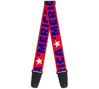 BUCKLE-DOWN correa para guitarra, MERICA/Star Red/Blue/White