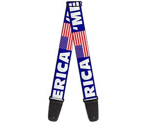BUCKLE-DOWN correa para guitarra, MERICA/US Flag Blue/White/Red