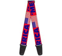 BUCKLE-DOWN correa para guitarra, MERICA/US Flag Red/Blue/White