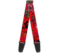 BUCKLE-DOWN correa para guitarra, Mom & Dad CLOSE UP Red