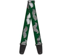 BUCKLE-DOWN correa para guitarra, Mustaches Green/Sketch