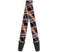 Buckle-Down - Correa para guitarra, Plaid Black/Yellow/Red/Blue/Orange