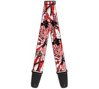 BUCKLE-DOWN correa para guitarra, Rising Sun White/Red