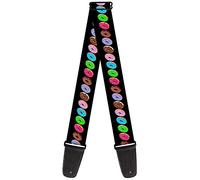 BUCKLE-DOWN correa para guitarra, Sprinkle Donuts Black/Multi Color