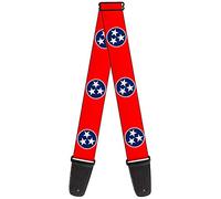 Buckle-Down - Correa para guitarra, Tennessee Flag Stars Red/White/Blue