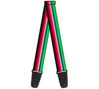 Buckle-Down - Correa para guitarra, Zarape1 Horizontal Red/White/Green