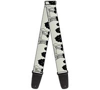 Buckle-Down - Correa para guitarra, Zebra Poops Off White/Black