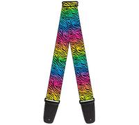 BUCKLE-DOWN correa para guitarra, Zebra Rainbow Ombre
