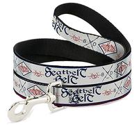 Buckle-Down Correa para Mascotas - BD Authentic Seatbelt Belt Blanco/Azul/Rojo