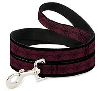 Buckle-Down Correa para Mascotas - BD Monogram2 Rojo/Negro