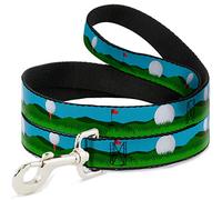 Buckle-Down Correa para Mascotas - Campo de Golf/Pelotas/Agujeros Azules/Verdes