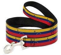 Buckle-Down Correa para Mascotas, Correa para Perro, Bandera de Venezuela, repetición Continua, 6 pies de Largo, 0.5 Pulgadas de Ancho