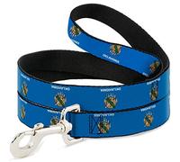 Buckle-Down Correa para mascotas, correa para perro, bandera del estado de Oklahoma, azul cielo, blanco, 4 pies de largo, 0.5 pulgadas de ancho