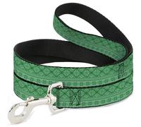 Buckle-Down Correa para mascotas, correa para perro, diseño de punto verde de Navidad, 1.8 m de largo y 3.8 cm de ancho