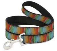 Buckle-Down Correa para Mascotas, Correa para Perro, Garabato zarape marrón desteñido, Multicolor, 6 pies de Largo 0.5 Pulgadas de Ancho