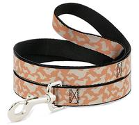 Buckle-Down Correa para Mascotas, Correa para Perro, Silueta de Corgi Poses Dorado Bronceado, 4 pies de Largo 0.5 Pulgadas de Ancho