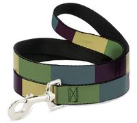 Buckle-Down Correa para mascotas, correa para perro, Summer Essentials Color Block 5, 4 pies de largo 1.5 pulgadas de ancho