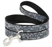 Buckle-Down Correa para Mascotas - Digital Camo2 Gris
