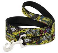 Buckle-Down Correa para Perro Truth and Justice Amarillo Disponible en Diferentes Longitudes y anchuras para Perros y Gatos pequeños, medianos y Grandes