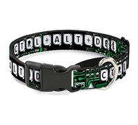 Buckle-Down Ctrl + ALT + del Chip Martingale Collar para Perro, 3,8 cm de Ancho, para Cuello de 33 a 46 cm, pequeño.