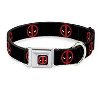 Buckle Down DAP Dead Piscina Logo Negro/Rojo/Blanco Collar de Perro