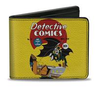 Buckle-Down DC Comics - Cartera plegable, Dc Comics Batman No. 27 escena de portada de cómic, color amarillo, cuero vegano, Amarillo, 4.0" x 3.5", Casual