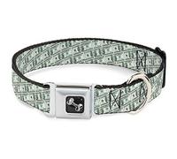 Buckle-Down DC-W30039-WS 100 Dollar Bill Old Series 2006 Repetir cinturón de Seguridad Collar de Perro, pequeño
