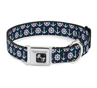 Buckle-Down DC-W30181-WL - Anclaje para cinturón de Seguridad, Color Azul Marino, Turquesa y Blanco