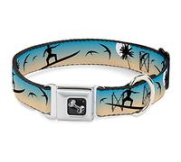 Buckle-Down DC-W30253-WS - Collar para cinturón de Seguridad para Perro, tamaño pequeño, Surfista de Playa