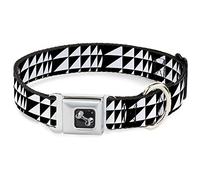 Buckle-Down DC-W30503-WS - Cinturón de Seguridad para Perro, Talla S, 8 Unidades, Color Negro y Blanco