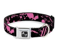 Buckle-Down DC-W31914-M - Cinturón de Seguridad para Perro, tamaño Mediano, Color Negro y Rosa