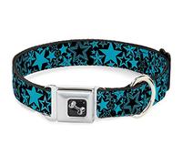Buckle-Down DC-W31916-WL - Collar para cinturón de Seguridad para Perro, Talla L, Color Negro y Azul