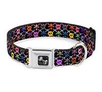 Buckle-Down DC-W31945-WM - Collar para cinturón de Seguridad para Perro, Talla M, Color Negro y Multicolor