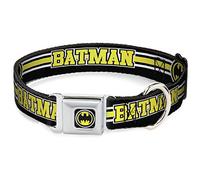 Buckle Down DC-WBM002-L BMA Batman - Collar para Perro, Color Negro y Plateado