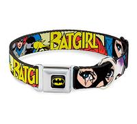 Buckle-Down DC-WBM053-WS BMC - Collar de Perro de Batman, Negro/Amarillo, Ancho, pequeño/13-18