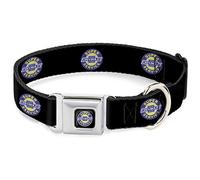 Buckle-Down DC-WCH038-M 11-17" "CHAP-Chevrolet Super Service Logo Full Color Negro/Azul/Amarillo/Blanco Collar de Perro, Mediano