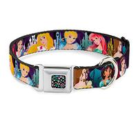 Buckle-Down DC-WDY207-WS DYDI Princess Jewels - Collar para Perro, Color Negro y Multicolor, Talla pequeña, 33-46 cm