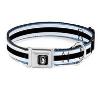 Buckle-Down DC-WDY228-M - Hebilla para cinturón de Seguridad, diseño de Alicia en el País de Las Maravillas, Color Azul, Negro y Blanco, Cuello de 2,5 x 27,94 cm, tamaño Mediano