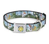 Buckle-Down DC-WDY231-WS DYFU Frozen Sun2 Royal - Collar para Perro, Color Azul y Amarillo, Talla pequeña, 34-45 cm