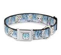 Buckle-Down DC-WDY232-WS DYGA - Colgante para Perro de Color Azul/Blanco, tamaño pequeño, 33-46 cm