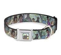 Buckle-Down DC-WDY239-WL DYGM Mowgliiding - Collar para Perro de Color Completo, tamaño Grande, 45,7-81,2 cm