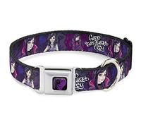 Buckle-Down DC-WDY291-M DYIFDescendants - Collar para Perro con Forma de corazón de dragón, Color Negro y Morado, tamaño Mediano