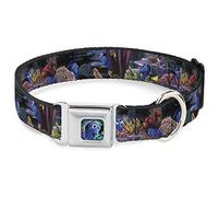 Buckle-Down DC-WDY320-WS DYJC Dory Pose3/Swirls - Collar para Perro, Color Azul, Talla pequeña, de 33 a 45 cm