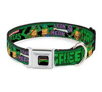 Buckle-Down DC-WNT030-S - Collar de Perro a Todo Color con Logotipo de NTA-Classic TMNT de 9 a 15 Pulgadas, pequeño