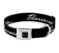 Buckle-Down DC-WPLY007-S~9-15" "PLYG-Barracuda Script Logo Full Color Negro/Blanco Collar de Perro, pequeño.