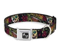 Buckle-Down Death Before Dishonor Closeup - Collar para Perro, Color Negro, mediano/11-17