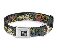Buckle-Down Death or Glory Closeup - Collar para Perro, Color Gris, tamaño Grande, 45,7-81,2 cm