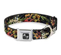 Buckle-Down Death or Glory - Collar para Perro, Color Negro, mediano/11-17